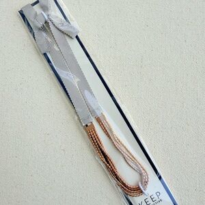 *Grey Grosgrain Multi-Strand Necklace* KEEP COLLECTIVE Retired Rose Gold